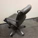 Teknion Mid Back Leather Meeting Task Chair w/ Fixed Arms